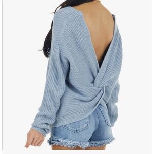 Moon and Madison Knot Off the Shoulder Sweater